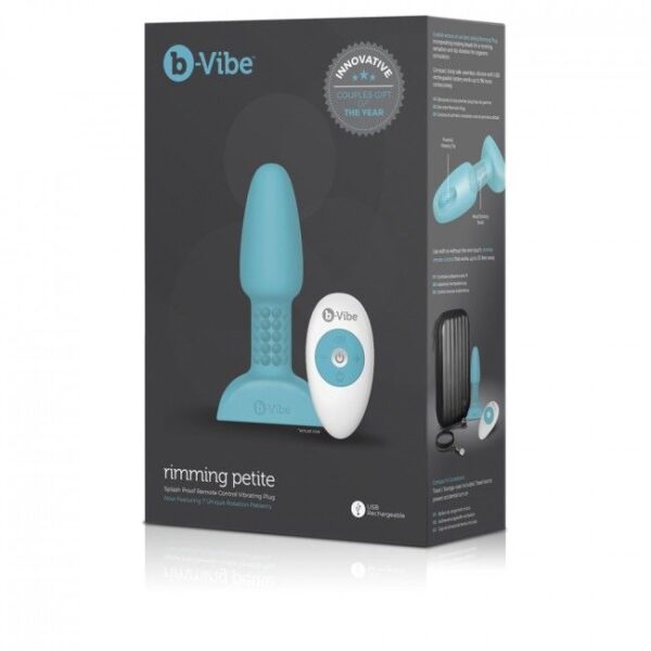 B-VIBE - RIMMING CONTROLE REMOTO PLUG ANAL PETITE TEAL - Image 3