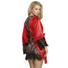 SUBBLIME - 954017 CAMISOLA DE RENDA TRANSPARENTE NAS COSTAS + TANGA VERMELHO/PRETO S/M - Image 2