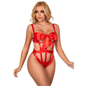 SUBBLIME – 954468 BODY SEXY ABERTO COM LAÇO VERMELHO S/M