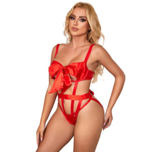 SUBBLIME – 954468 BODY SEXY ABERTO COM LAÇO VERMELHO S/M