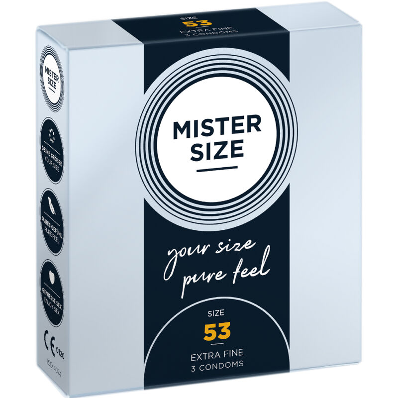 Mercadox MISTER SIZE - PRESERVATIVO TAMANHO M 53 MM (3 UNIDADES)