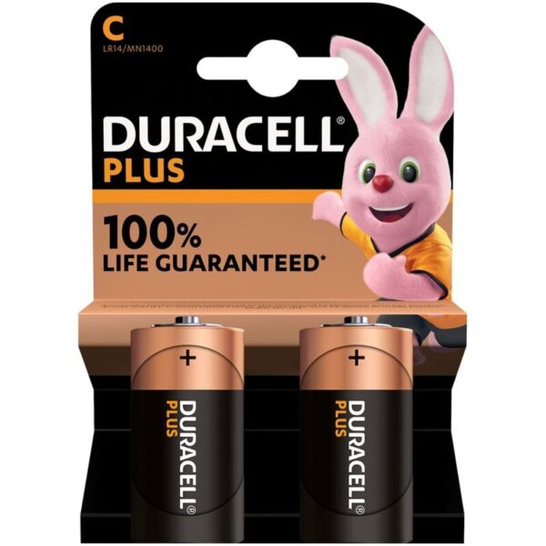 Mercadox DURACELL - BATERIA PLUS POWER ALCALINA C LR14 2 UNIDADES