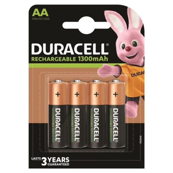 Mercadox DURACELL - BATERIA RECARREGVEL HR6 AA 1300mAh 4 UNIDADE