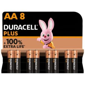 DURACELL – PLUS POWER 100 BATERIA ALCALINA AA LR6 8 UNIDADE