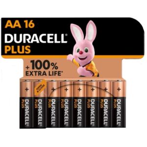 DURACELL – PLUS POWER 100 BATERIA ALCALINA AA LR6 16 UNIDADE