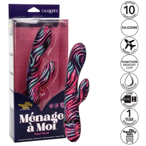 CALEXOTICS - VIBRADOR DE VARINHA DUPLA MENAGE A MOI - Image 3