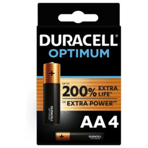 DURACELL – OPTIMUM 200 BATERIA ALCALINA AA LR6 4 UNIDADE