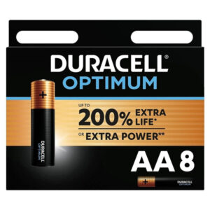 DURACELL – OPTIMUM 200 BATERIA ALCALINA AA LR6 8 UNIDADE