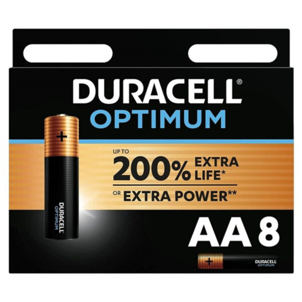 Mercadox DURACELL - OPTIMUM 200 BATERIA ALCALINA AA LR6 8 UNIDADE