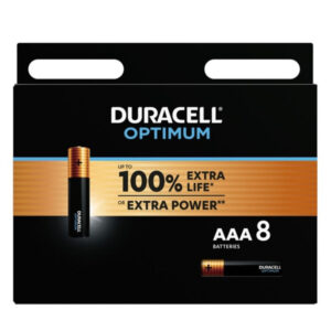 DURACELL – BATERIA ALCALINA OPTIMUM AAA LR03 8 UNIDADE