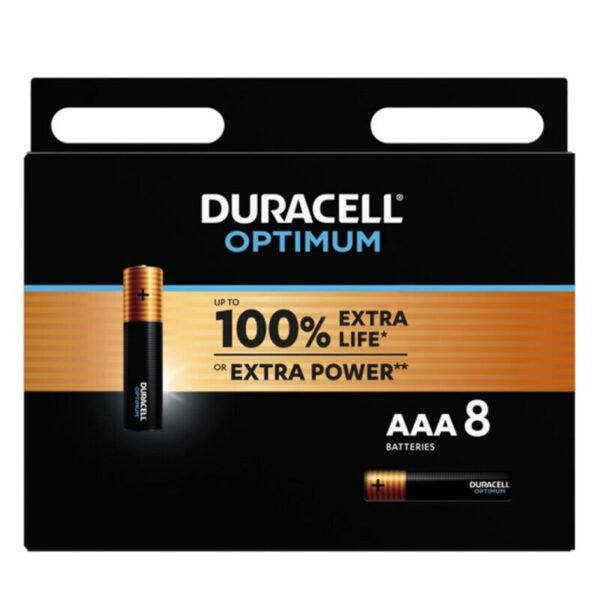 Mercadox DURACELL - BATERIA ALCALINA OPTIMUM AAA LR03 8 UNIDADE