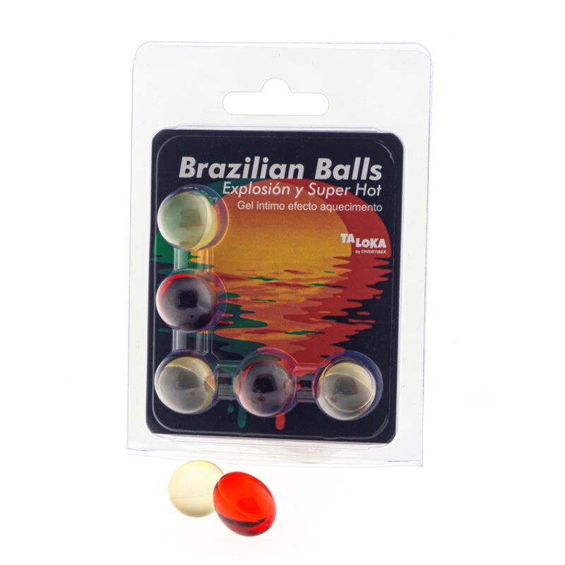 Mercadox TALOKA - 5 BOLAS BRASILEIRAS GEL EMOCIONANTE SUPER QUENTE EFEITO