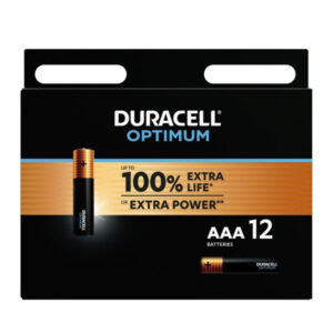 DURACELL – BATERIA ALCALINA OPTIMUM 200 AAA LR03 12 UNIDADE