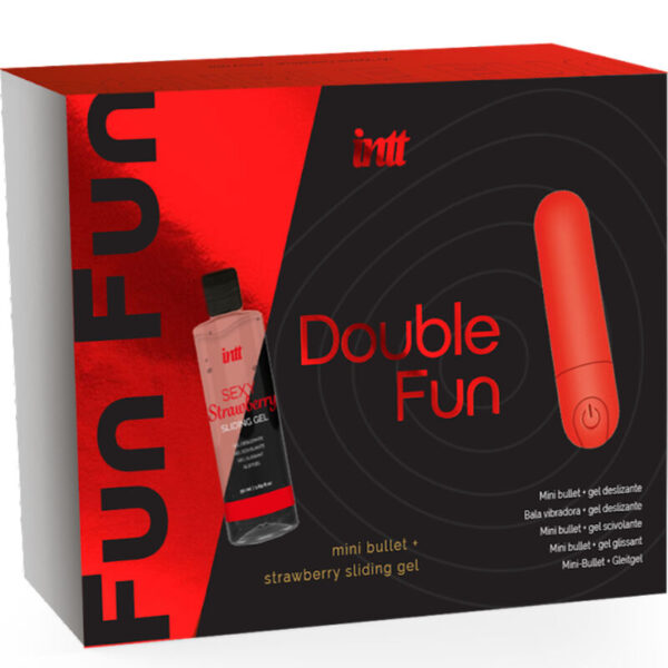 Mercadox INTT RELEASES - DUPLO FUN KIT COM BALA VIBRANTE E GEL DE MASSAGEM DE MORANGO