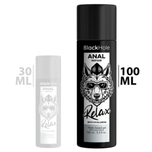 BLACK HOLE – REPARO ANAL RELAX À BASE DE ÁGUA COM HYALURON 100 ML