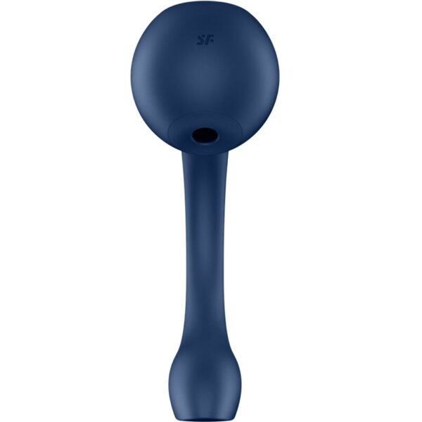 SATISFYER - PRO+ WAVE 4 ESTIMULADOR DE PONTO G E AIR PULSE APLICATIVO GRATUITO AZUL ESCURO - Image 3