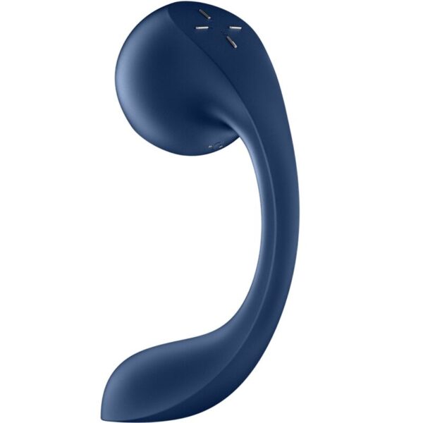 SATISFYER - PRO+ WAVE 4 ESTIMULADOR DE PONTO G E AIR PULSE APLICATIVO GRATUITO AZUL ESCURO - Image 2