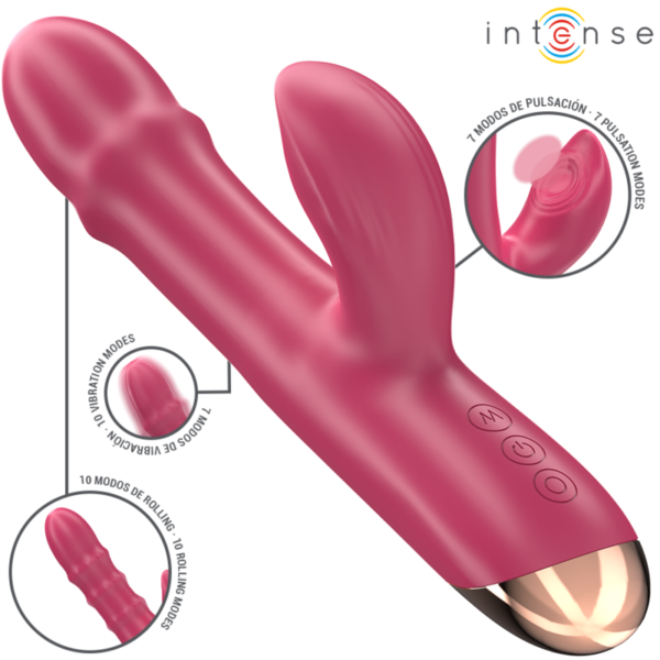 INTENSE - CHLOE MULTIFUNCIONAL VIBRADOR 3 EM 1 VERMELHO - Image 2