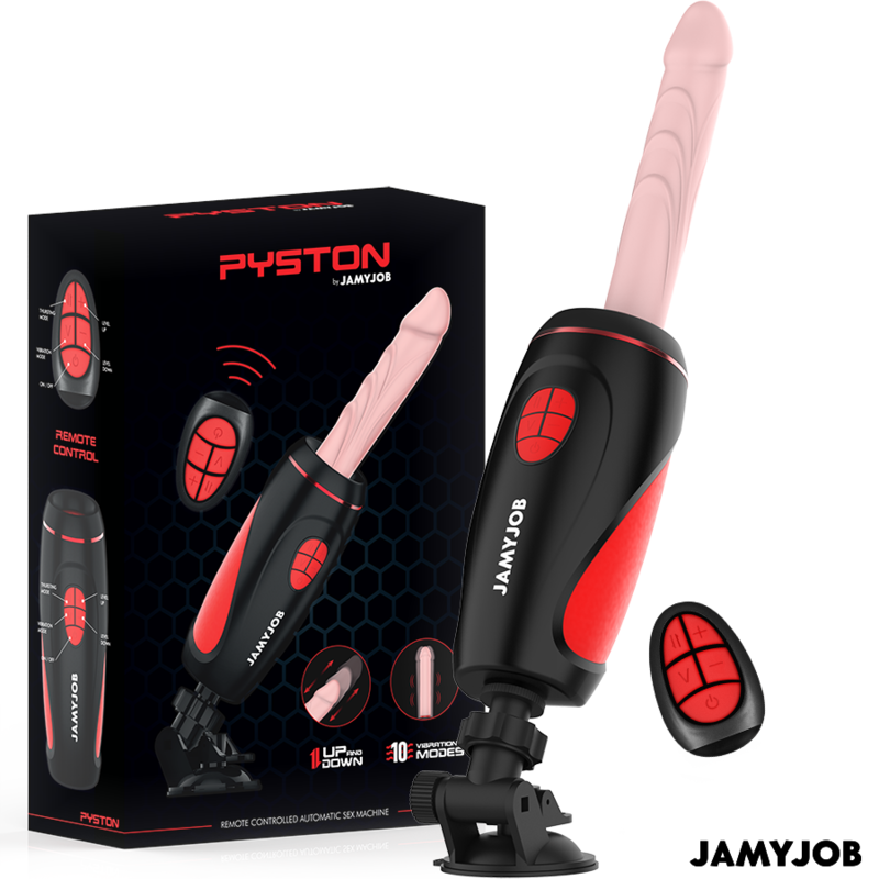 Mercadox JAMYJOB - MASTURBADOR AUTOMÁTICO BASE PYSTON COM DILDO DE CONTROLE REMOTO