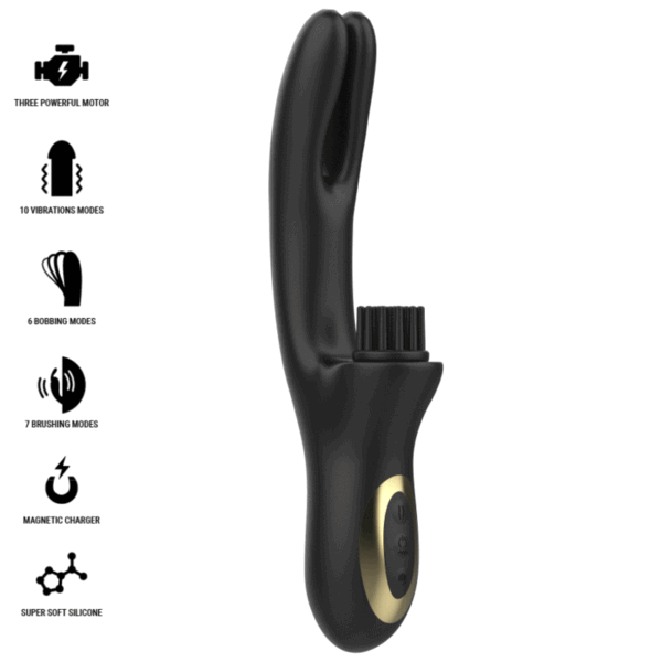 Mercadox IBIZA - ESCOVAÇÃO DE CLITÓRIS MULTICÉLULAS DE ALTA TECNOLOGIA RABITT E VIBRADOR DE ONDA DUPLA