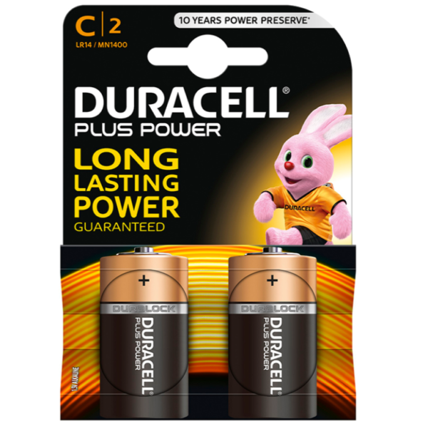 Mercadox DURACELL - BATERIA PLUS POWER C LR14 2 UNIDADES