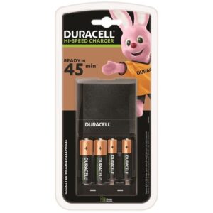 DURACELL – CARREGADOR 45MIN. + 2xAA 1700mAh + 2xAAA 750mAh