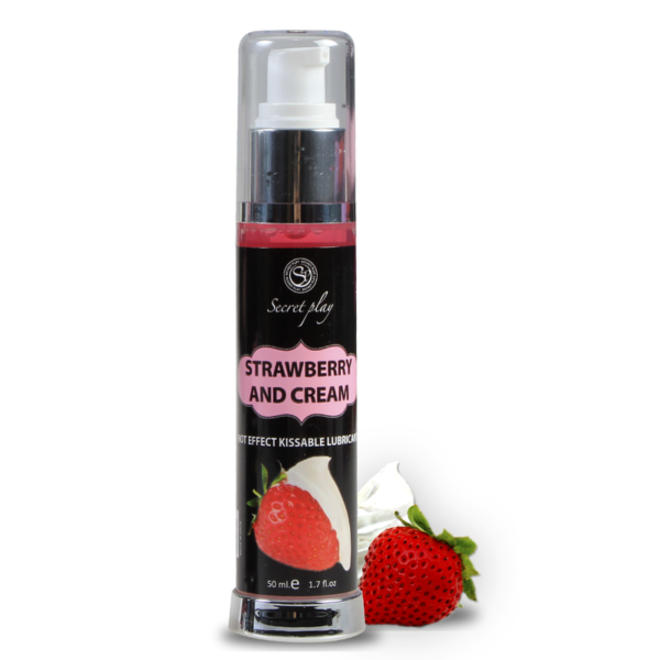 Mercadox SECRETPLAY - LUBRIFICANTE  2-1 EFEITO TÉRMICO MORANGO E CREME 50 ML