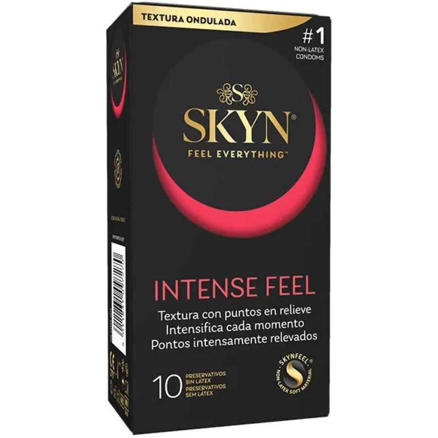 Mercadox SKYN - PRESERVATIVO TEXTURIZADO DE SENSAÇÃO INTENSA COM DESIGN ONDULADO 10 UNIDADES