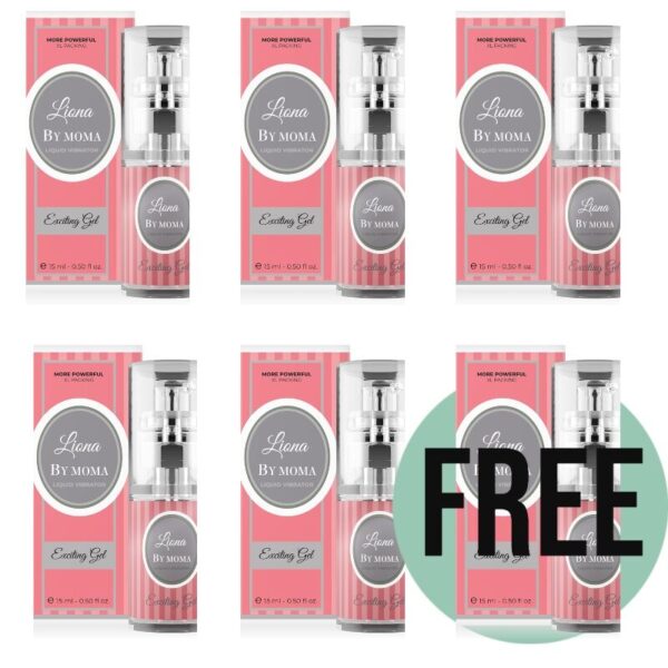 Mercadox LIONA BY MOMA - VIBRADOR LIQUIDO GEL EXCITING 15 ML 5+1 GRÁTIS