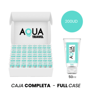 MOQ 200 – AQUA TRAVEL LUBRIFICANTE À BASE DE ÁGUA SABOR FRUTAS TROPICAIS – 50 ML