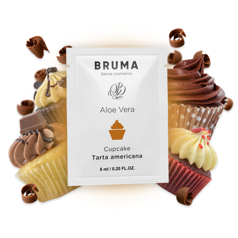 Mercadox BRUMA - GEL DESLIZANTE DE ALOE VERA SABOR CUPCAKE 6 ML