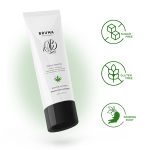 BRUMA – SATIVA SEED OIL SLIDING GEL AQUECEDOR SABOR CANNABIS 100 ML