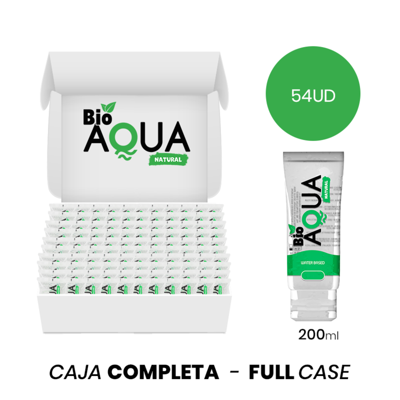 Mercadox MOQ 54 - BIOAQUA LUBRIFICANTE À BASE DE ÁGUA INGREDIENTES NATURAIS 200 ML