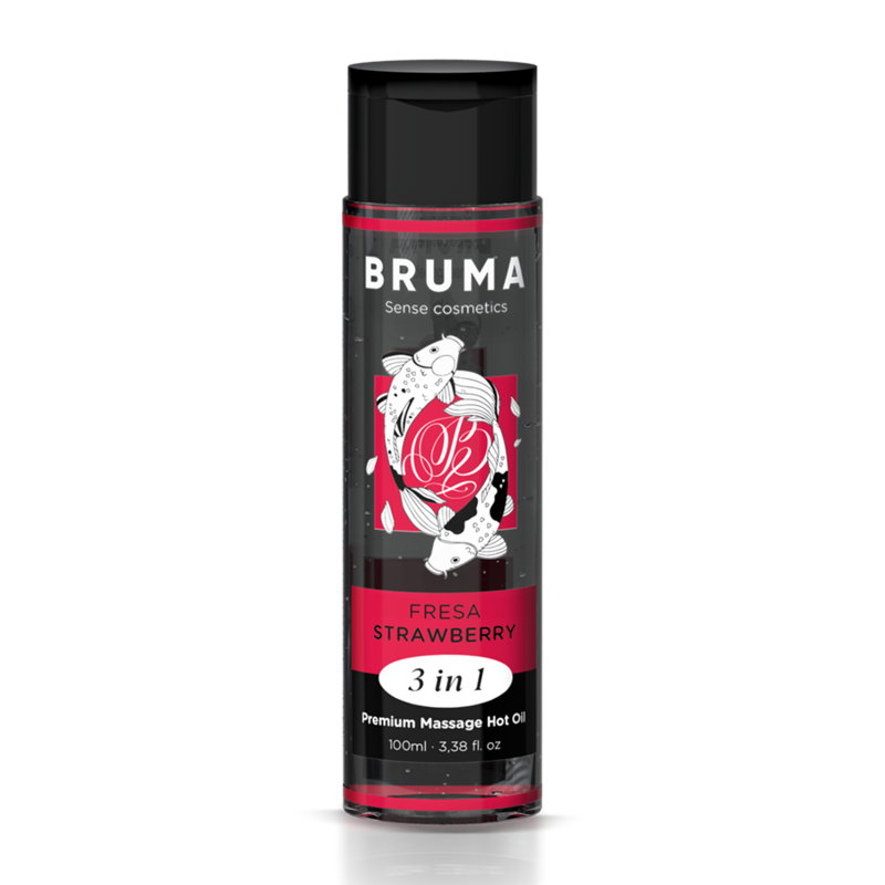 Mercadox BRUMA - ÓLEO DE MASSAGEM PREMIUM EFEITO CALOR SABOR MORANGO 3 EM 1 - 100 ML