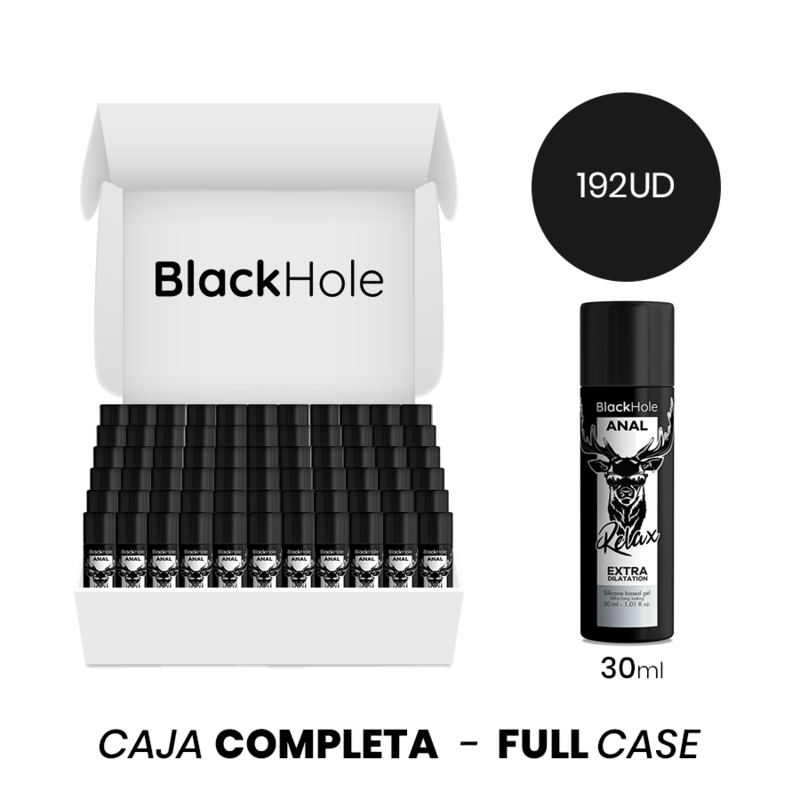 Mercadox MOQ 192 - DILATAÇÃO ANAL À BASE DE SILICONE BLACK HOLEGEL 30 ML