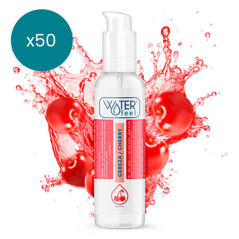Mercadox WATERFEEL - LUBRIFICANTE CEREJA 175 ML PACK 50 UNIDADES