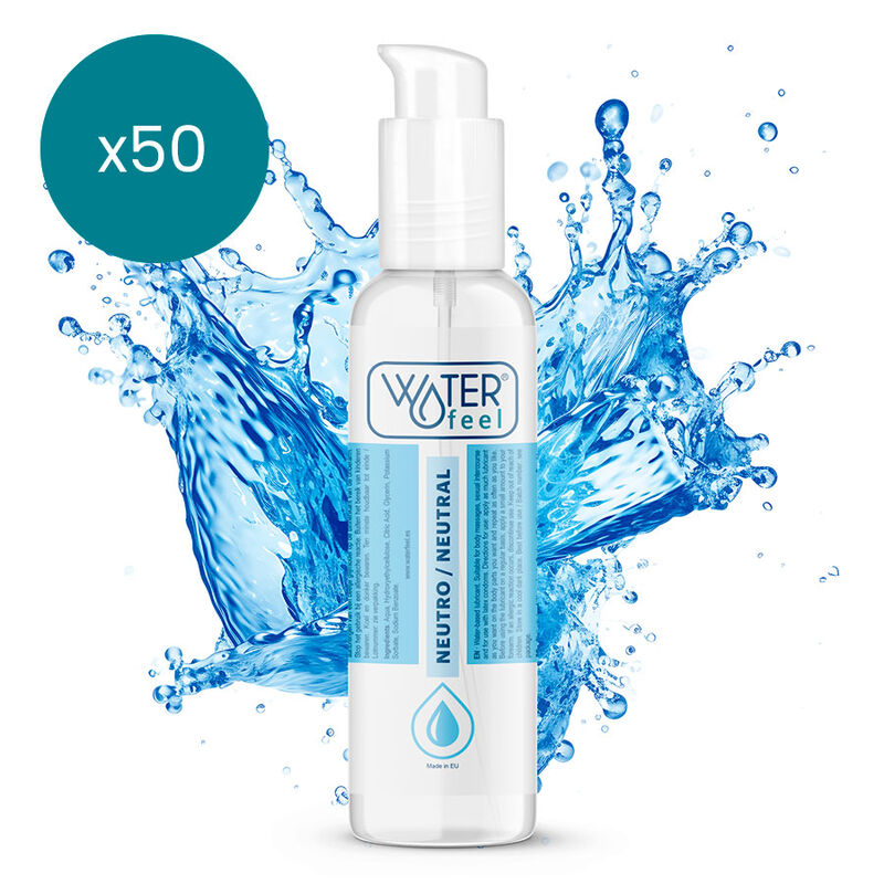 Mercadox WATERFEEL - LUBRIFICANTE NATURAL 150 ML PACK 50 UNIDADES