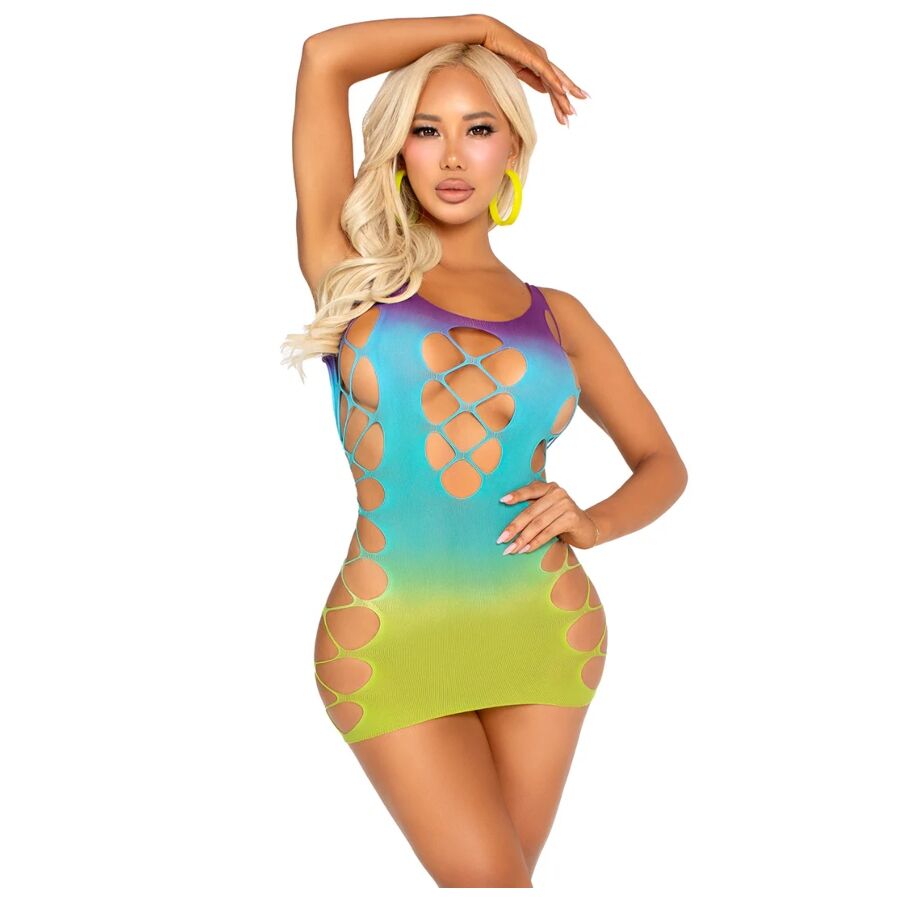 Mercadox LEG AVENUE - MINI VESTIDO SEM COSTURA COM ABERTURAS OCEAN