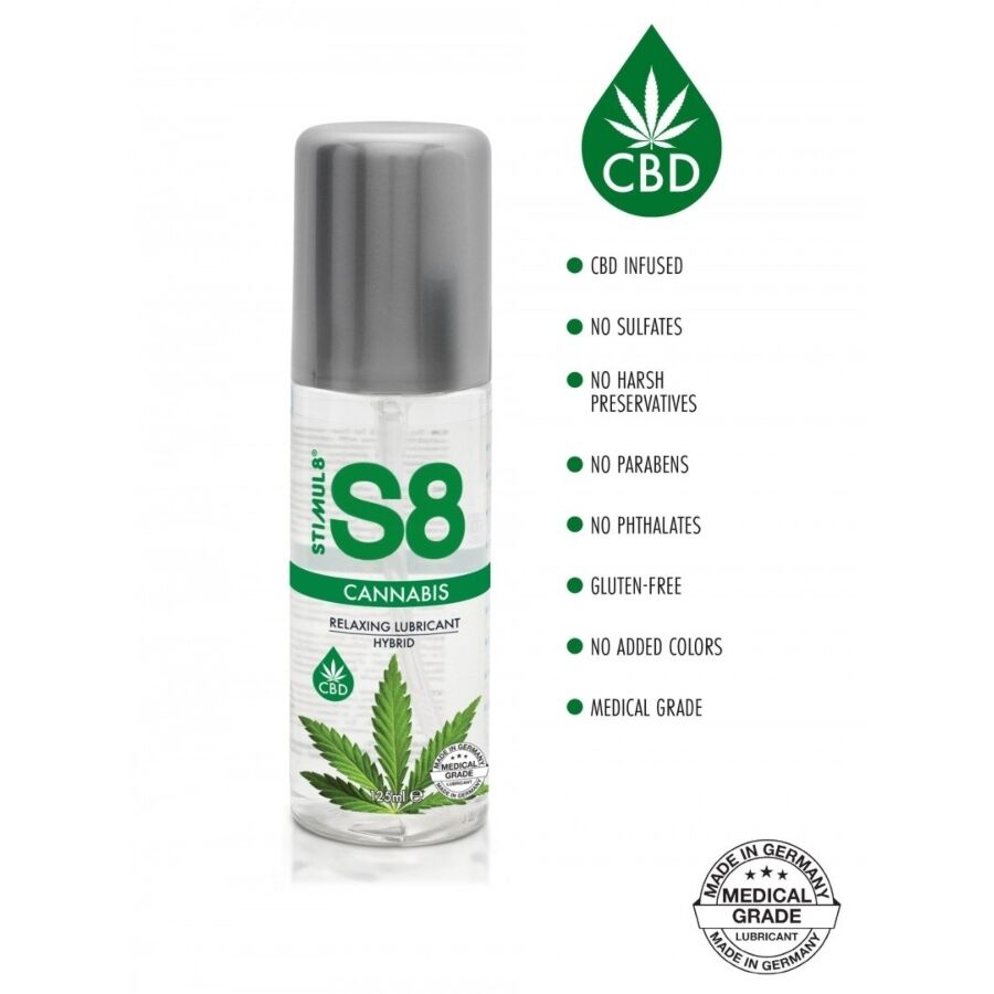STIMUL8 - LUBRIFICANTE HÍBRIDO DE CANNABIS S8 125 ML - Image 2