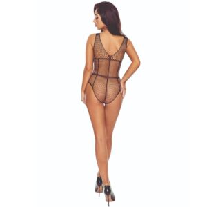 PASSION – BS114 BLACK GRID BODYSTOCKING