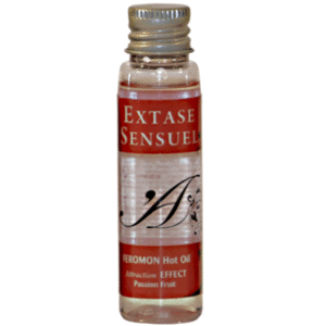 EXTASE SENSUAL – ÓLEO DE MASSAGEM DE EFEITO CALOR COM FEROMÔNIOS DE MARACUJ VIAGEM 35 ML