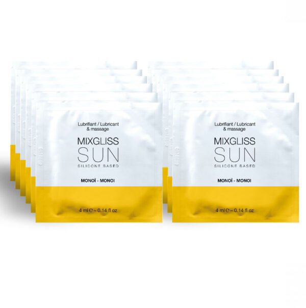 Mercadox MIXGLISS - LUBRIFICANTE  BASE DE SILICONE AROMA MONOI 12 DOSE ÚNICA 4ML