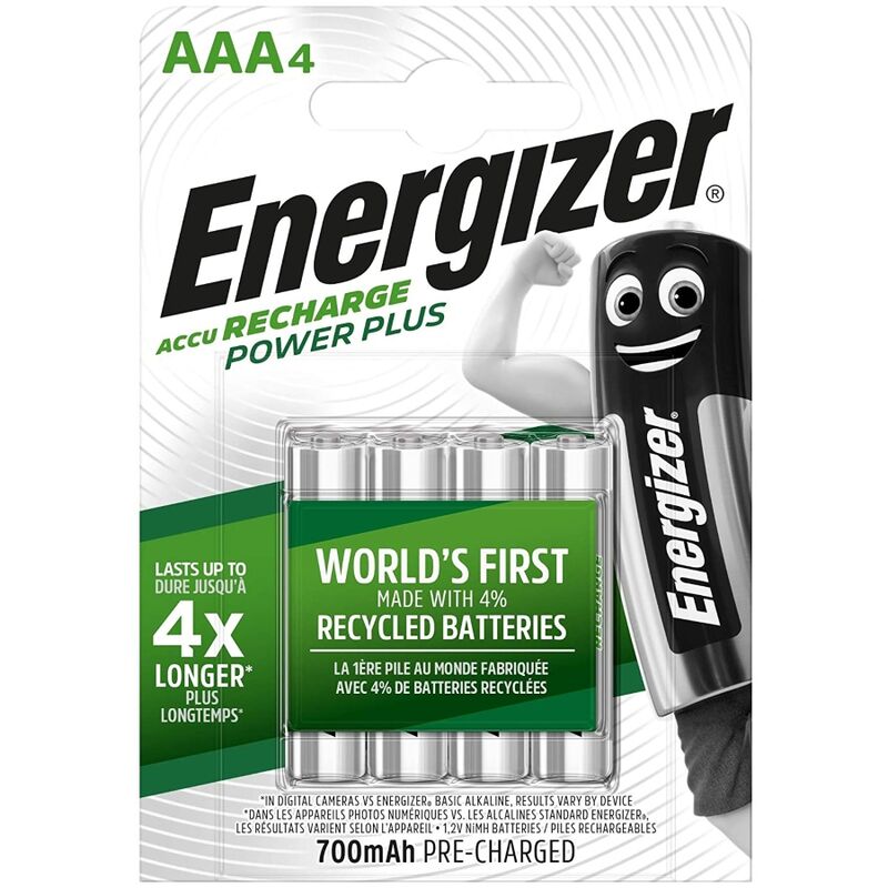 Mercadox ENERGIZER - BATERIAS RECARREGVEIS AAA4 BLISTER 4