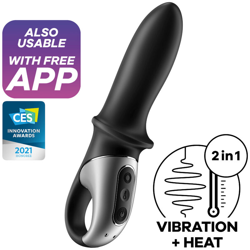 Mercadox SATISFYER - APLICATIVO VIBRADOR ANAL HOT PASSION PRETO
