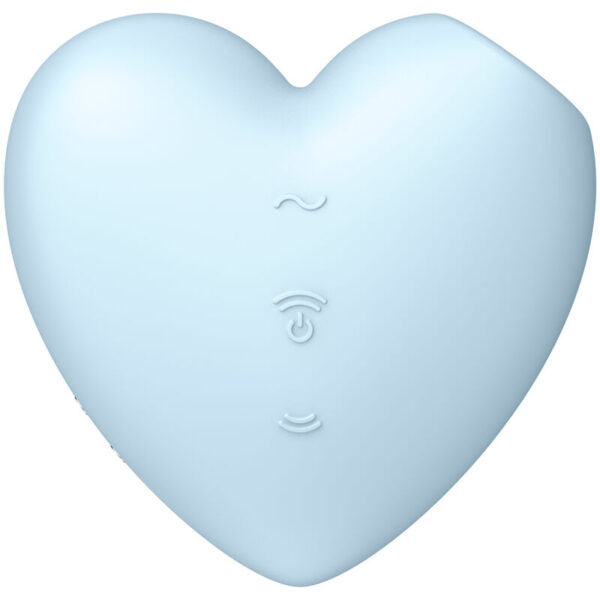 SATISFYER - CUTIE HEART ESTIMULADOR DE PULSO E VIBRADOR DE AR AZUL - Image 2