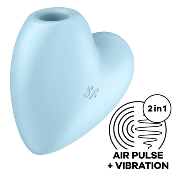 Mercadox SATISFYER - CUTIE HEART ESTIMULADOR DE PULSO E VIBRADOR DE AR AZUL