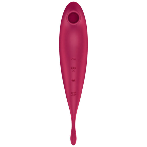 SATISFYER - TWIRLING PRO+ ESTIMULADOR DE PULSO DE AR E APLICATIVO VIBRADOR VERMELHO - Image 2