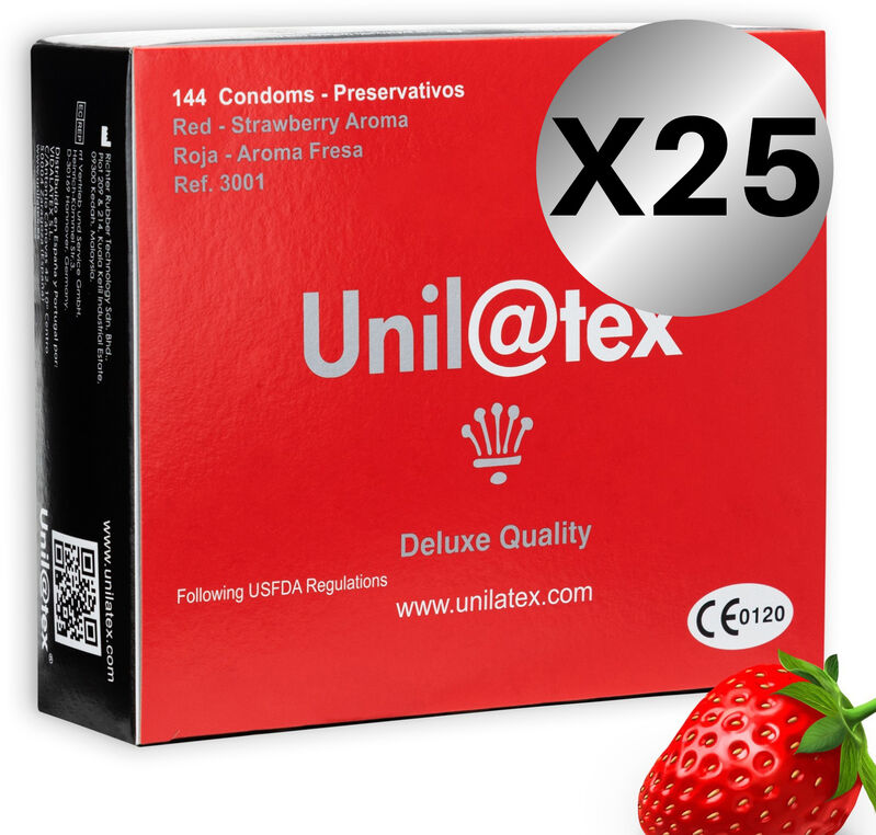 Mercadox UNILATEX - PACOTE DE CONSERVANTES UNILATEX VERMELHO / MORANGO 25 X 144 UNIDADES