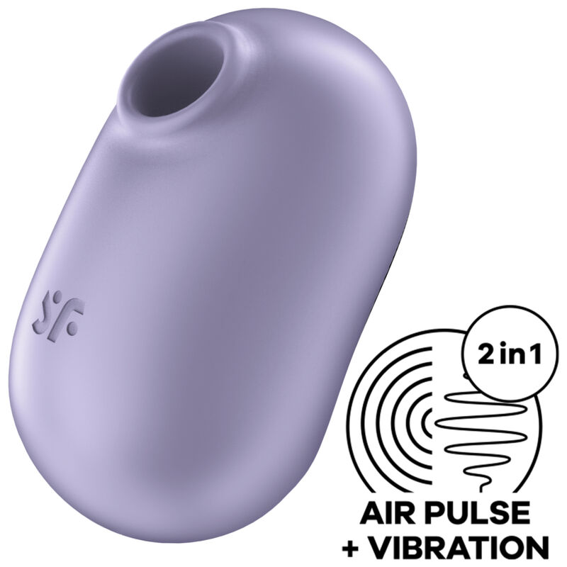Mercadox SATISFYER - PRO TO GO 2 ESTIMULADOR E VIBRADOR DE PULSO DE AR DUPLO VIOLETA