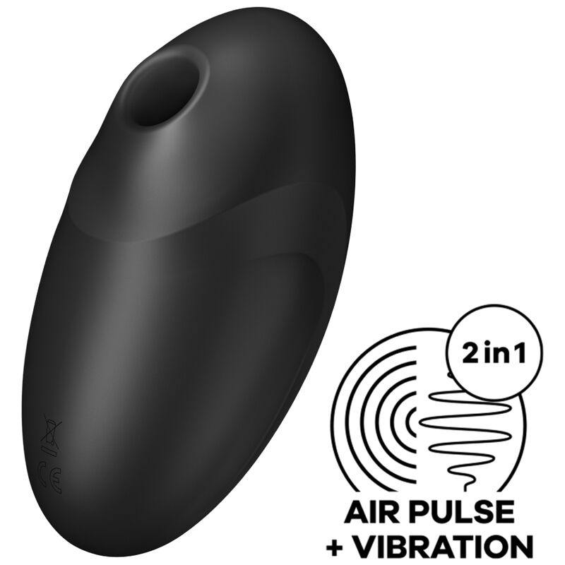 Mercadox SATISFYER - ESTIMULADOR E VIBRADOR DE PULSO DE AR VULVA LOVER 3 PRETO